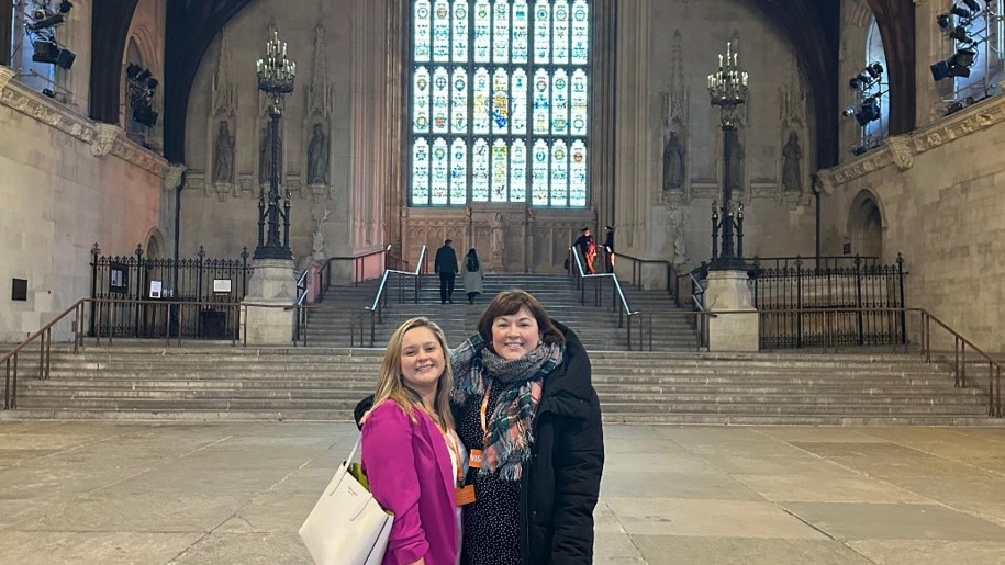 Naomi and Hannah visit Parliament. 